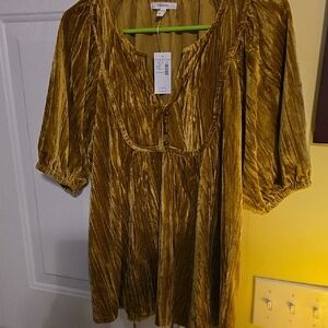 Maurices Gold Velvet Top